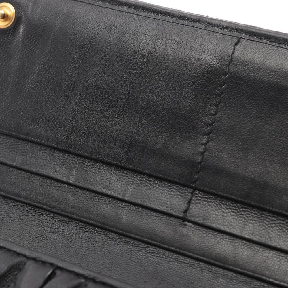 Miu Miu Bi fold Long Wallet Leather Black - Picture 6 of 6